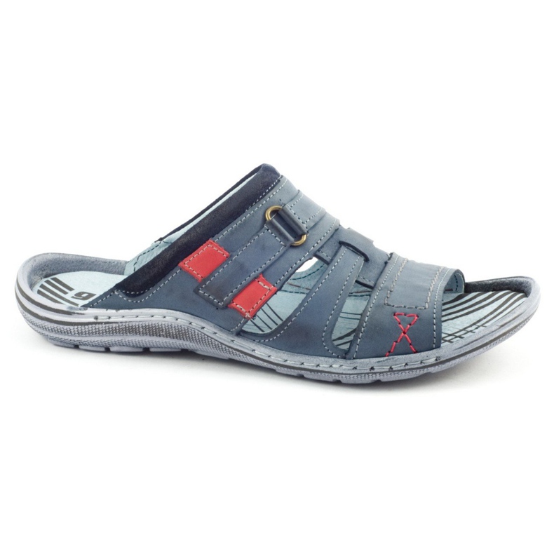 324 dunkelblaue Herrenpantoffeln navy blau