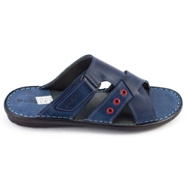 Polbut Herren SA05 dunkelblaue Hausschuhe marineblau