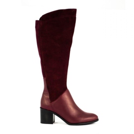 Dolce Pietro Damen Winterstiefel 2051 bordeaux rot mehrfarbig