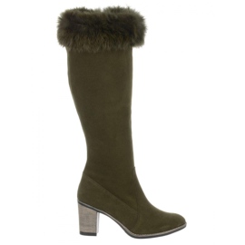 Olivier Diana isolierte Stiefel mit Fellgrün