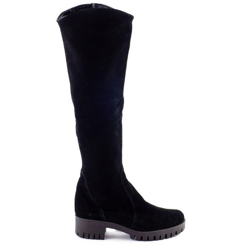 Olivier Schwarze T-Stiefel für Frauen mit High Heels