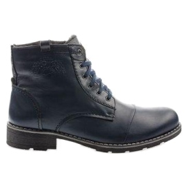 Mario Pala Marineblaue Herren-Schneestiefel 312 navy blau