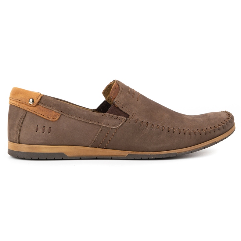 KOMODO Herren Leder Slipper 876 braun