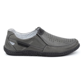 Olivier Graue Herren-Lederloafer für den Sommer 602