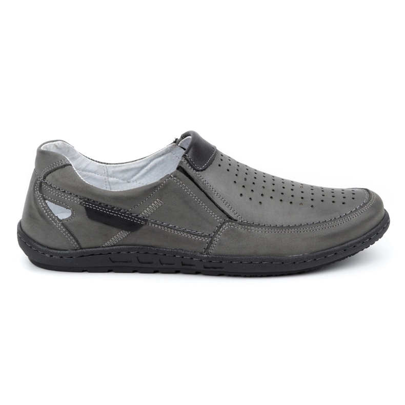 Olivier Graue Herren-Lederloafer für den Sommer 602