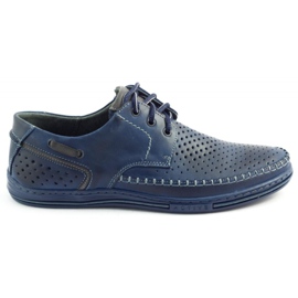 Polbut Openwork Herrenschuhe J44L Pł Marineblau