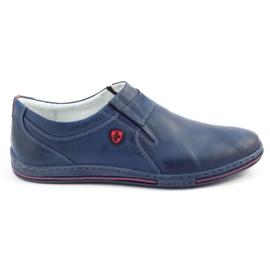 Polbut Herren Brogues Leder 362 Marineblau