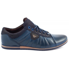 Lemar Herren Lederschuhe 1615 marineblau