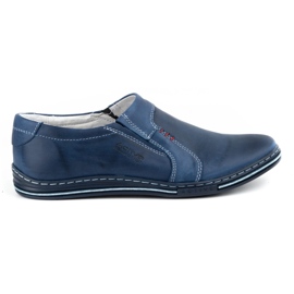 Polbut Herren Lederschuhe 334 marineblau