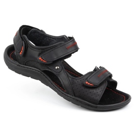 Olivier 323 schwarze Herrensandalen