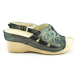 Dolce Pietro Keilsandalen 2216 schwarz