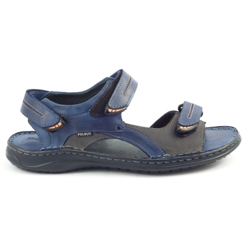 Polbut Sandalen SA04 Marineblau mit Grau mehrfarbig