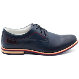 ABIS Herren Lederschuhe 4149 Grl navy blau