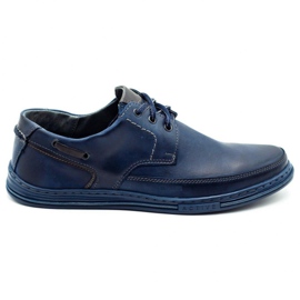 Polbut Leder Herrenschuhe J44 marineblau navy blau