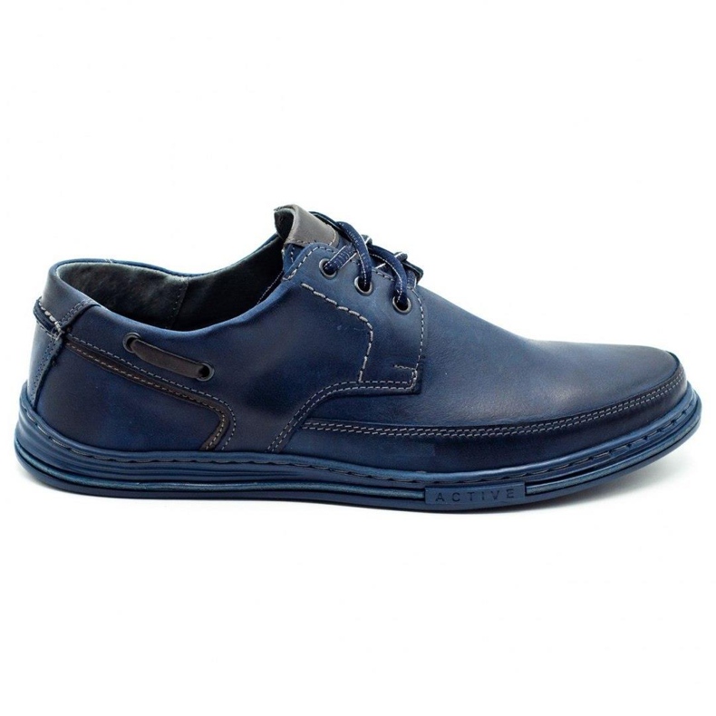 Polbut Leder Herrenschuhe J44 marineblau navy blau