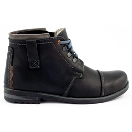 Olivier Herren Winterstiefel Schneestiefel 120 Schwarz