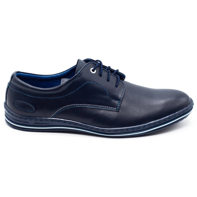 Lukas Herren Premium Lederschuhe 295 marineblau navy blau