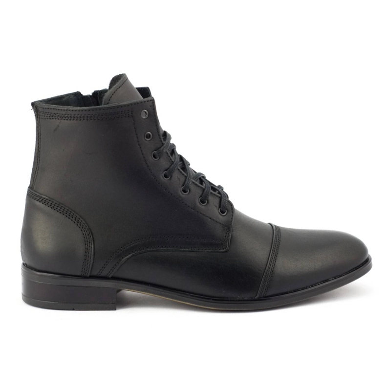 KENT Herren Leder Chelsea Boots 287D Św schwarz