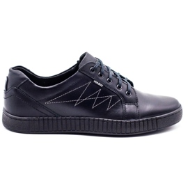 Polbut Casual Herrenschuhe J66 schwarz mit silber mehrfarbig