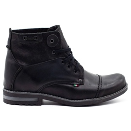 KOMODO Schwarze Herren Winterstiefel 812K