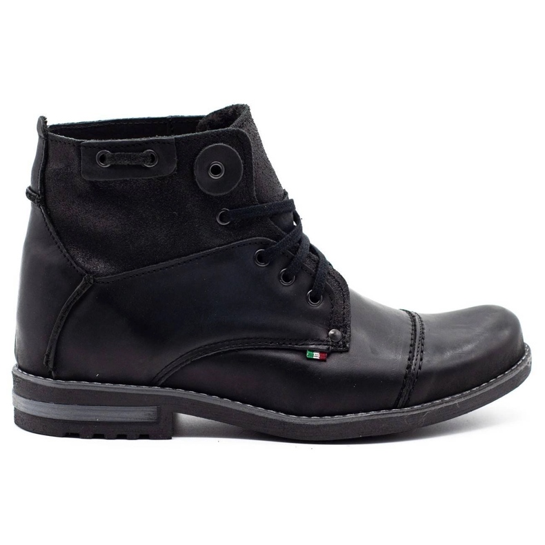 KOMODO Schwarze Herren Winterstiefel 812K