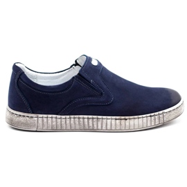 Joker Herrenschuhe Slip 387V marineblau navy blau