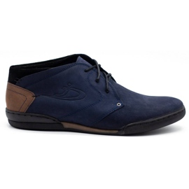 Polbut Herren isolierte Schuhe C37F marineblaues Wildleder