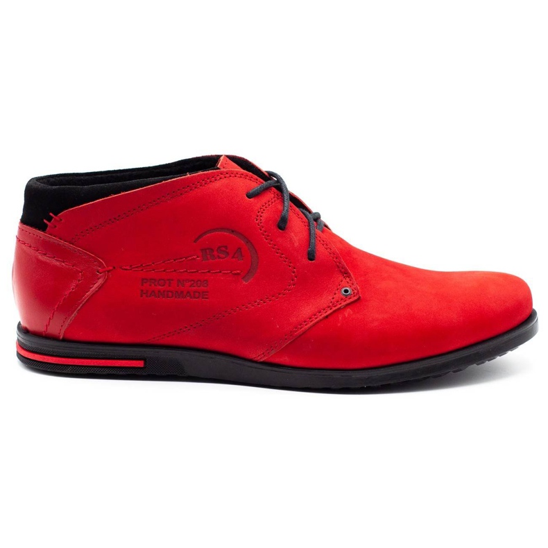 Polbut Herren rote isolierte Schuhe C37F rotes Wildleder