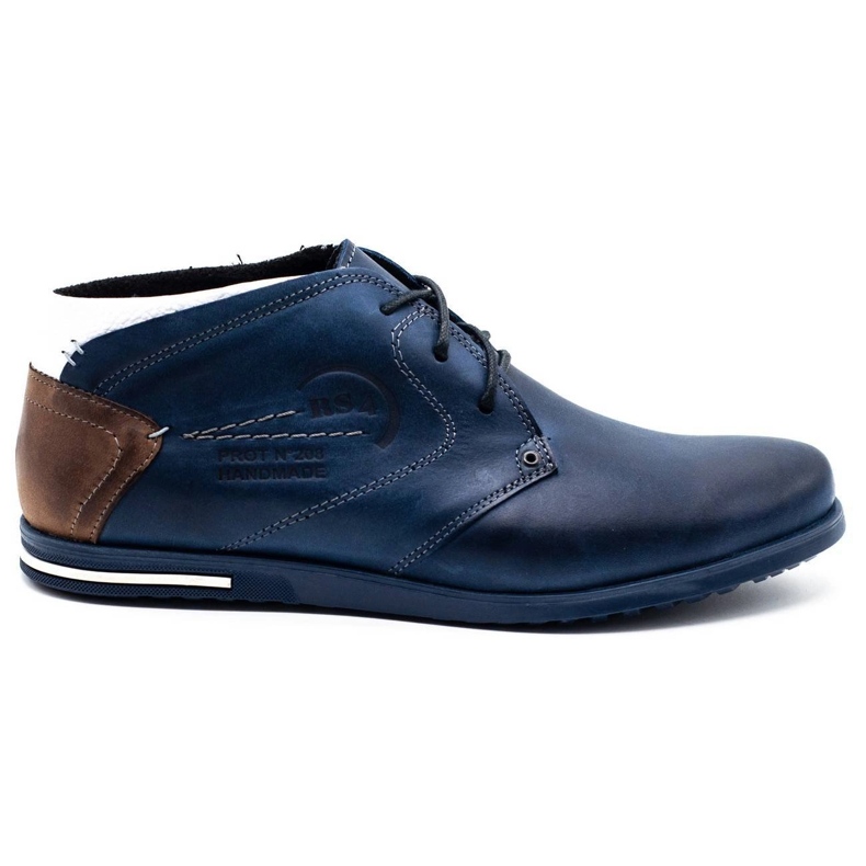 Polbut Herren isolierte Schuhe C37F marineblau mit weiß navy blau mehrfarbig