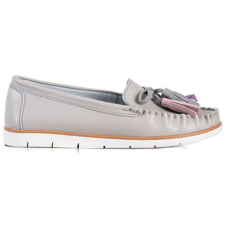 Evento Loafer aus Leder mit Fransen beige