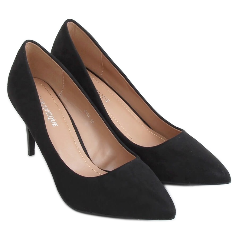 Pumps auf schwarzem Wildlederabsatz 3980 Black