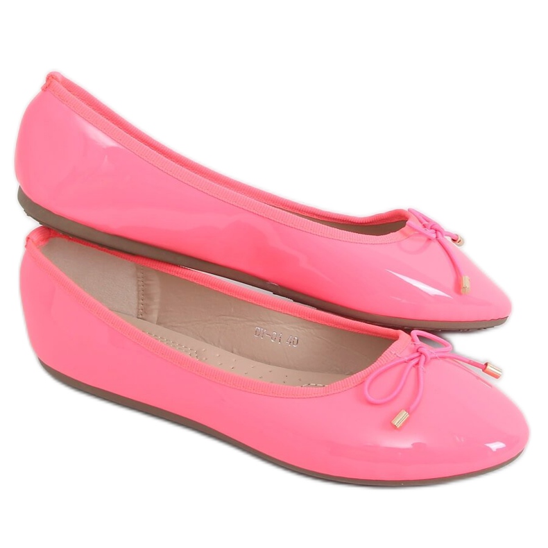 Neonpinke Ballerinas DY-01 Fuchsia rosa