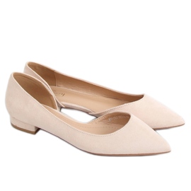 Ballerinas mit Cut-Out beige MM-593 Beige