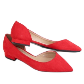 Ballerinas mit Schnitt rot MM-593 Red