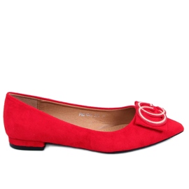 BM Ballerinas mandelrote Nase FM3107A Rot