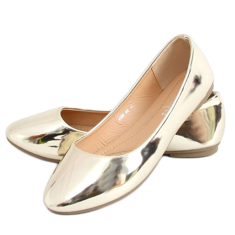 Goldlackierte Ballerinas 9988-60 Gold golden
