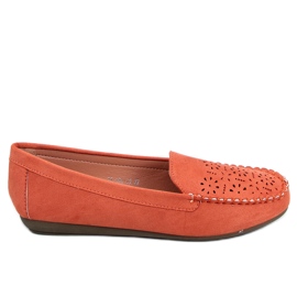 BM Orange durchbrochene Loafer XR-1R6 Orange