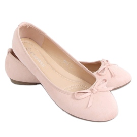 Rosa Wildleder Ballerinas 9F116 Rosa