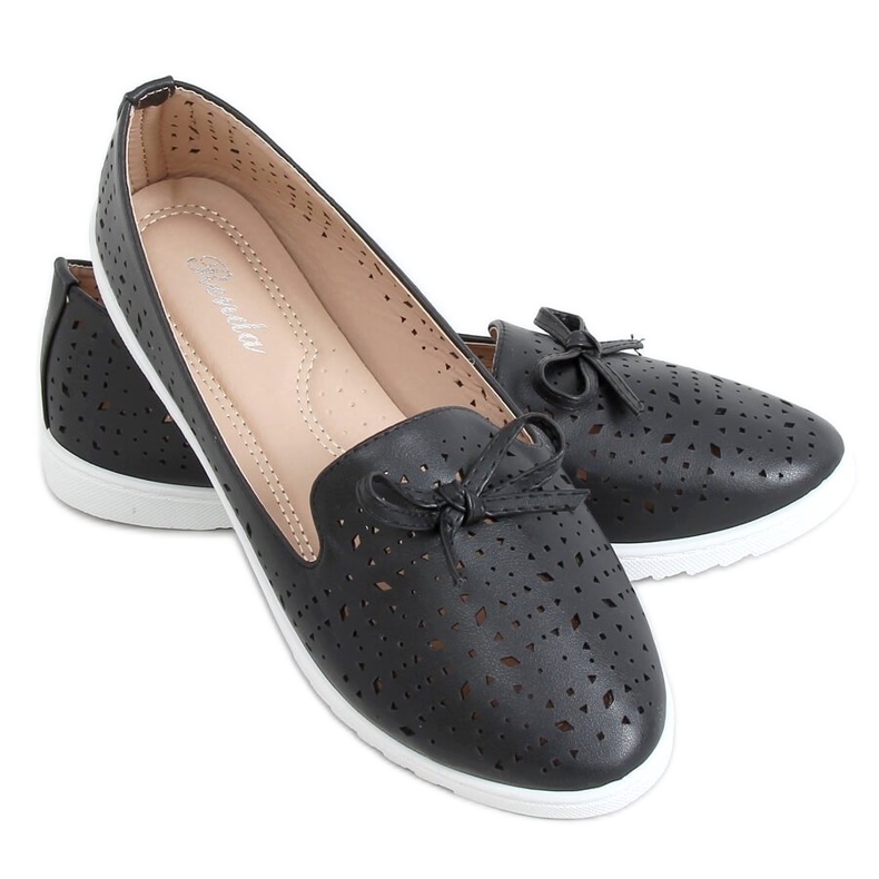 Schwarze durchbrochene Herren DY-05 Schwarz