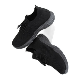 Schwarze Socken Sportschuhe C9239 Negro