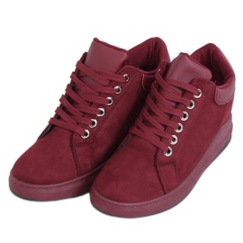 Sneakers mit verstecktem Keilabsatz M329 Wine Red rot
