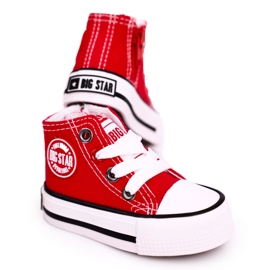 Hohe Sneakers für Kinder mit Reißverschluss Big Star HH374086 Rot