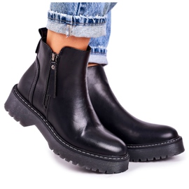 J.STAR But Warme Stiefel für Damen auf Gummisohle Black Moon Walk schwarz