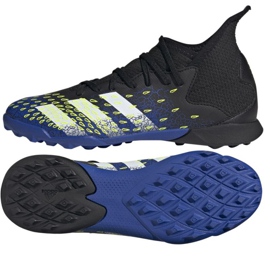 Adidas Predator Freak.3 Tf Jr FY0624 Fußballschuhe weiß, marineblau, schwarz schwarz
