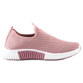 SHELOVET Bequeme Textil-Sneaker rosa