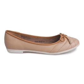 Ballerinas mit Schleife CS003 Beige