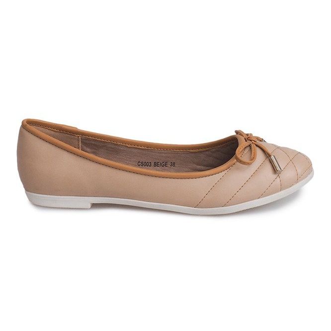 Ballerinas mit Schleife CS003 Beige