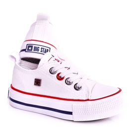 Klassisch niedrige Sneakers für Kinder Big Star HH374089 Weiß