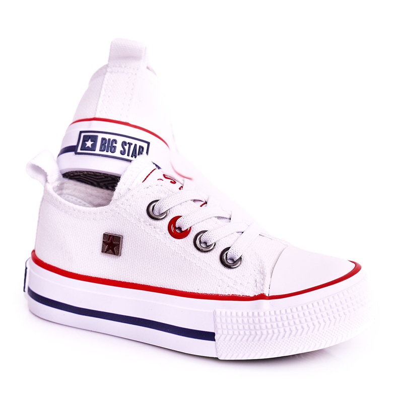Klassisch niedrige Sneakers für Kinder Big Star HH374089 Weiß