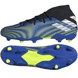 Adidas Nemeziz.3 Fg M FW7349 Fußballschuhe weiß, schwarz, blau, gelb blau